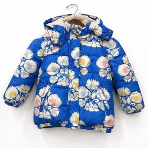 Mini Boden 2-in-1 Puffer Coat Zip-Off Sleeves Hood Vest Kids 6-7 Years Girls
